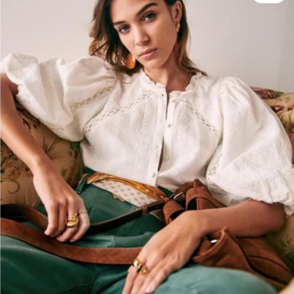 Sezane Anton blouse ecru